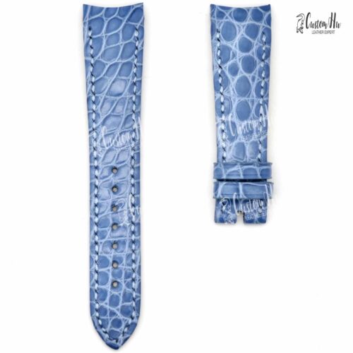 Compatible with Bulgari BBL33WSL/12 strap 20mm alligator Leather strap