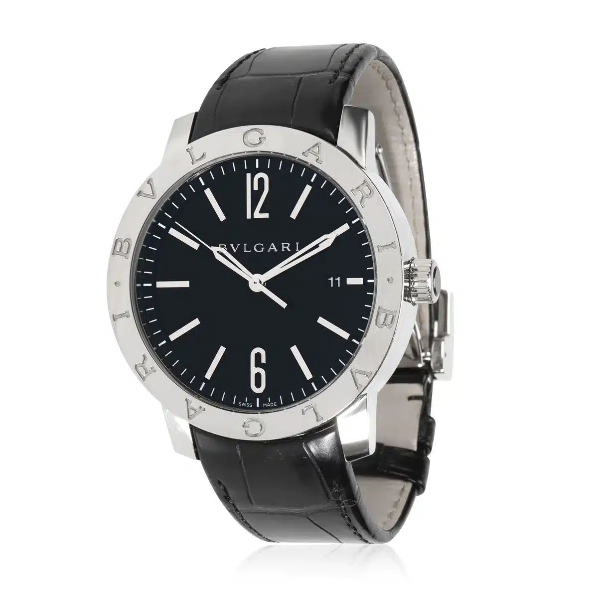 Compatible Bvlgari BB41 S Strap 21mm Alligator Leather strap - Image 4